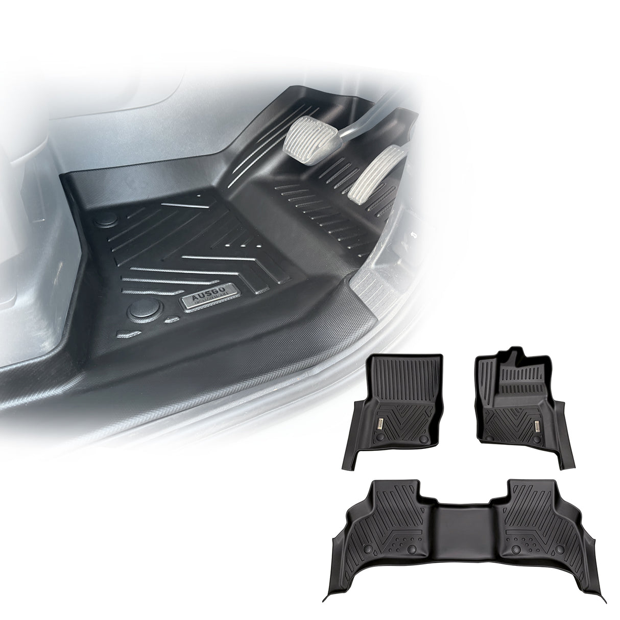 5D TPE Car Floor Mats for Land Rover Defender L663 110 5 Seats 2020-Onwards
