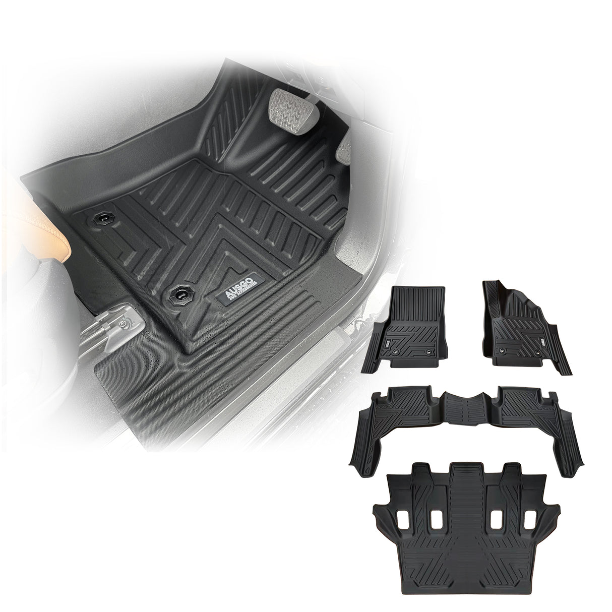 5D TPE Car Floor Mats for Toyota Land Cruiser 300 2021-Onwards