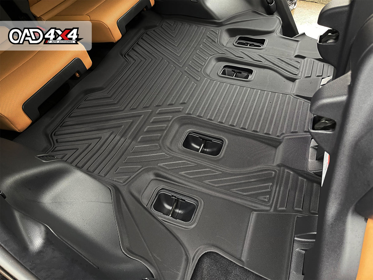 Third Row Car Floor Mats for Lexus LX500d LX600 7 Seats 2021-Onwards