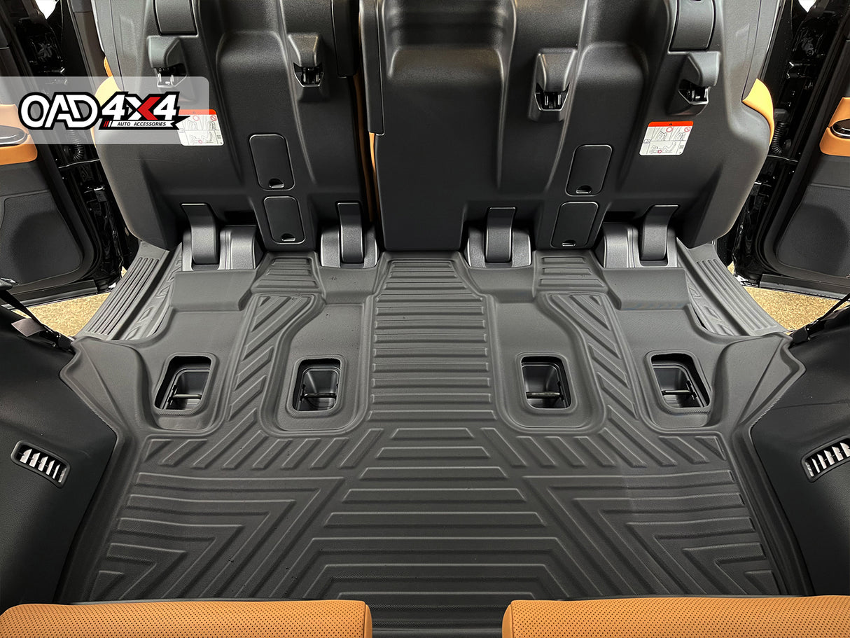 Third Row Car Floor Mats for Lexus LX500d LX600 7 Seats 2021-Onwards