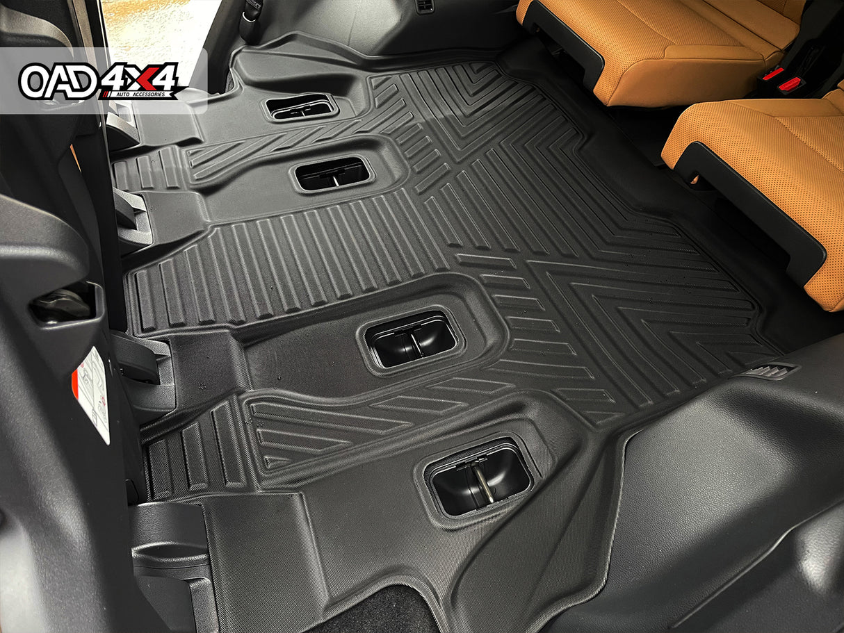Third Row Car Floor Mats for Lexus LX500d LX600 7 Seats 2021-Onwards