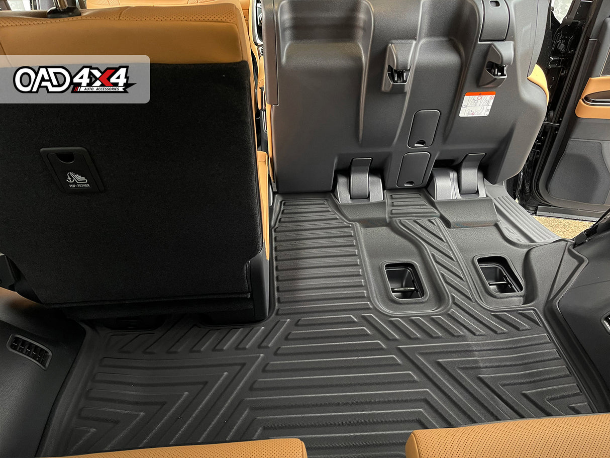 Third Row Car Floor Mats for Lexus LX500d LX600 7 Seats 2021-Onwards