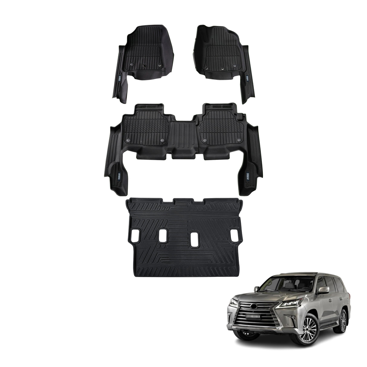 Injection 7D Car Floor Mats for Lexus LX570 2013-2021