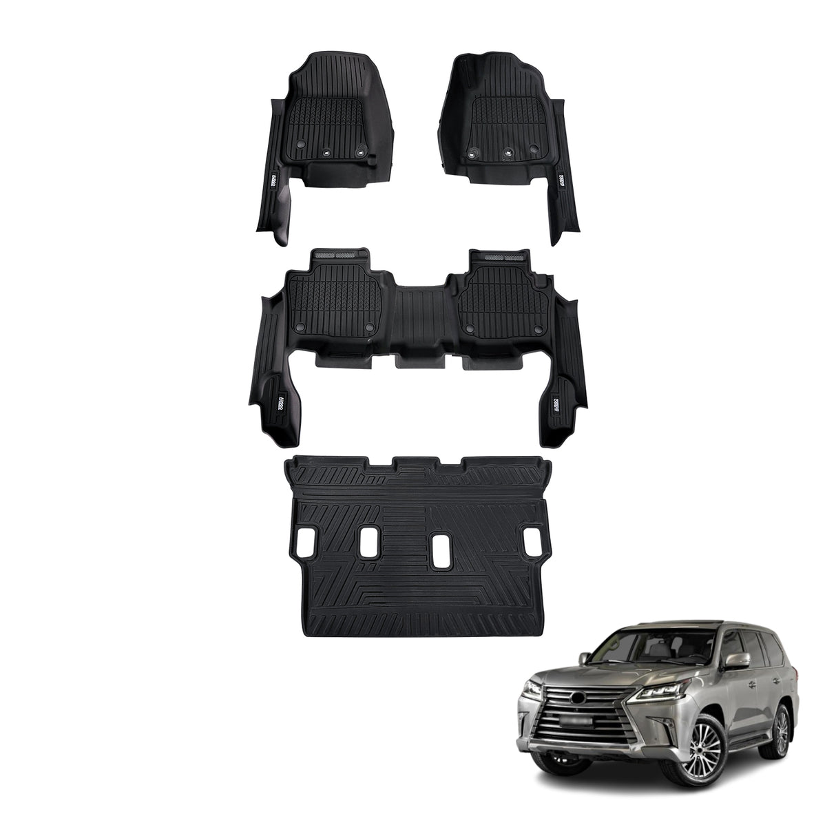 Injection 7D Car Floor Mats for Lexus LX570 2013-2021