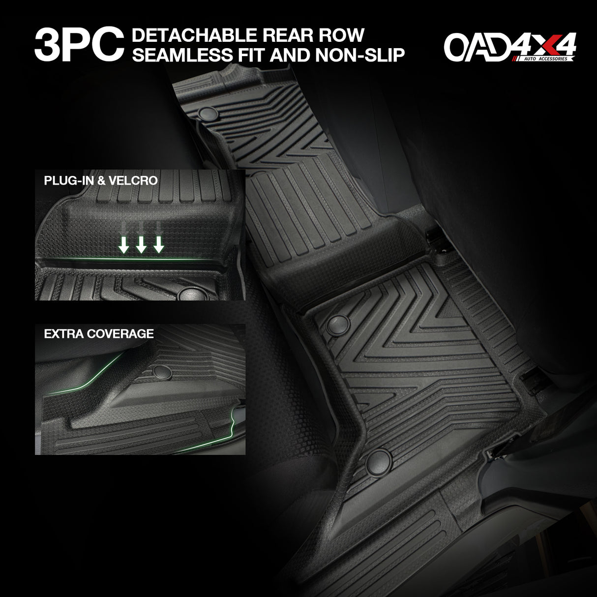 Injection 5D TPE Car Floor Mats for Mazda BT-50 BT50 Dual Cab 2011-2020