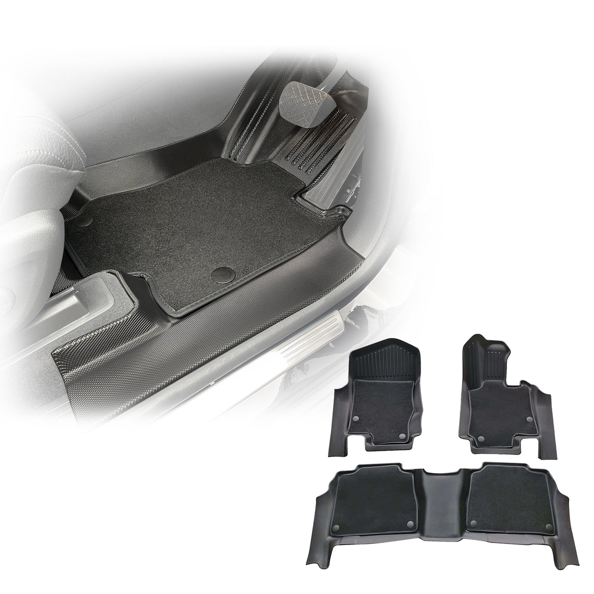 5D Double-Layer Car Floor Mats for Mercedes-Benz GLE-Class V167 2019-Onwards