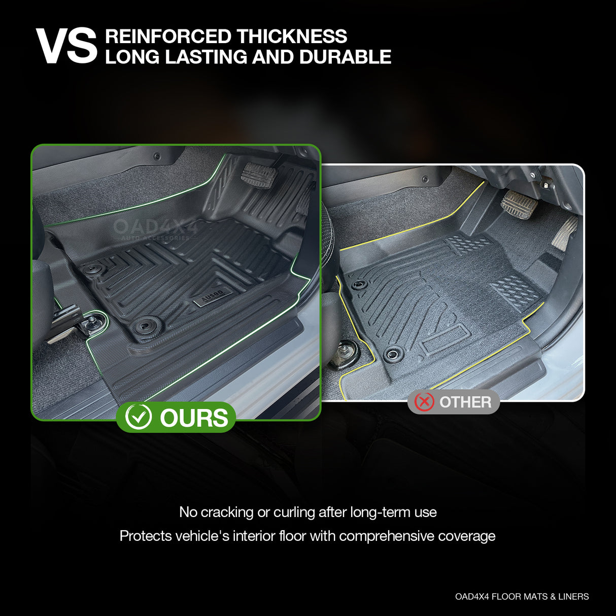 5D TPE Car Floor Mats for Mitsubishi Triton Dual Cab ML MN 2006-2015