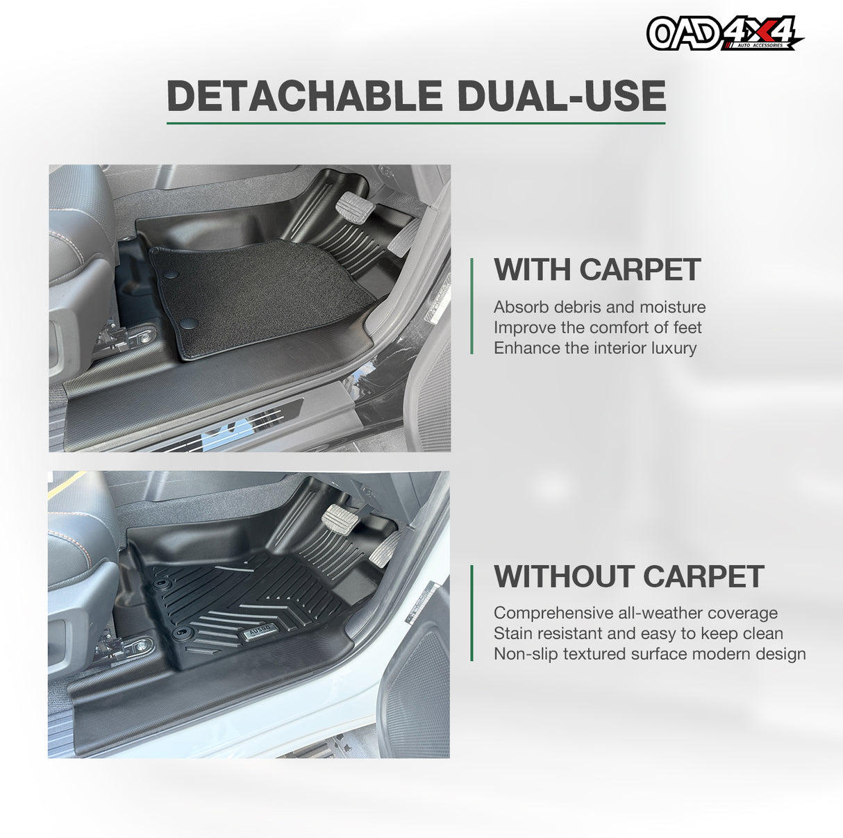 5D Double-Layer Car Floor Mats for Nissan Navara D27 Dual Cab 2026-Onwards