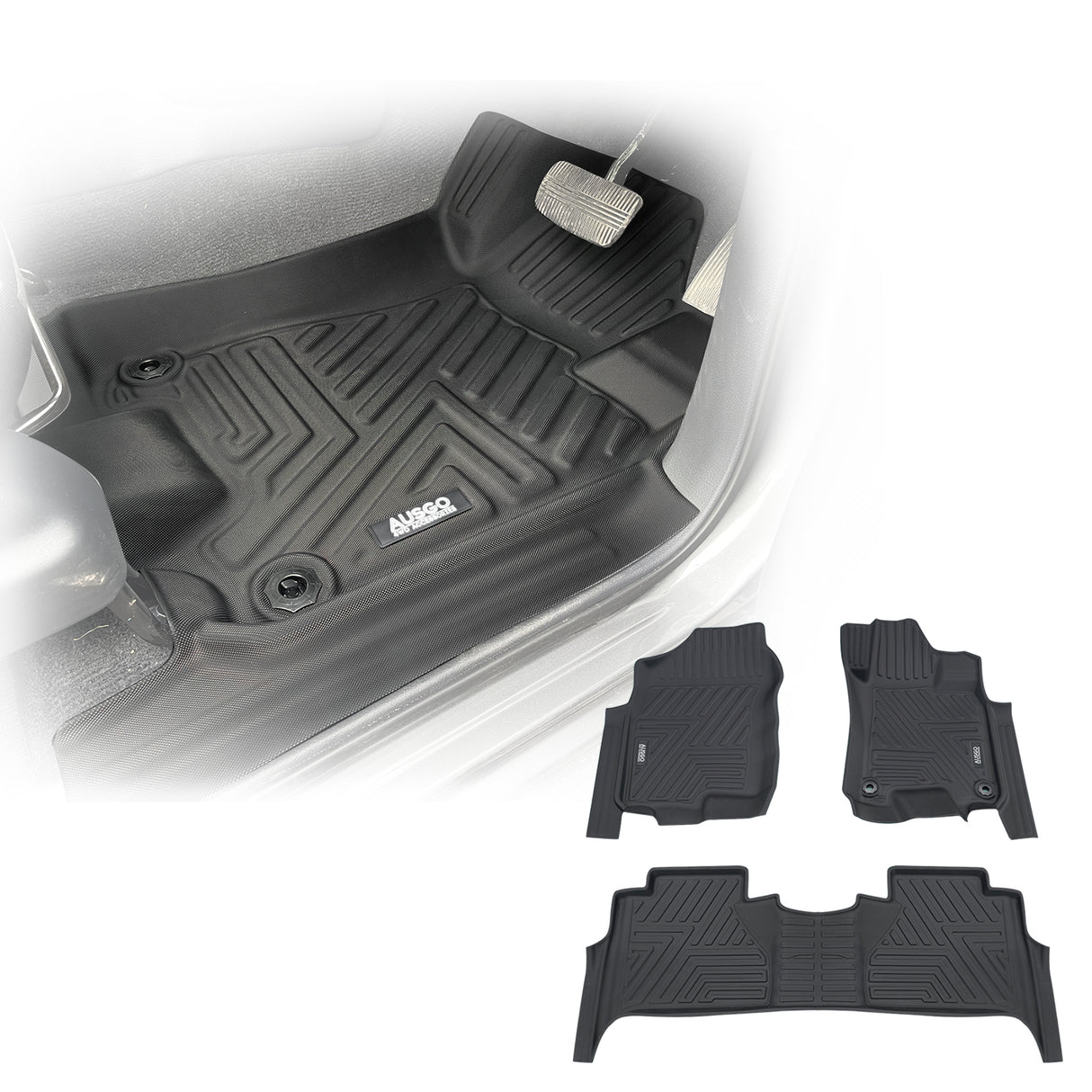 5D TPE Car Floor Mats for Nissan Navara NP300 D23 Dual Cab 2015-Onwards