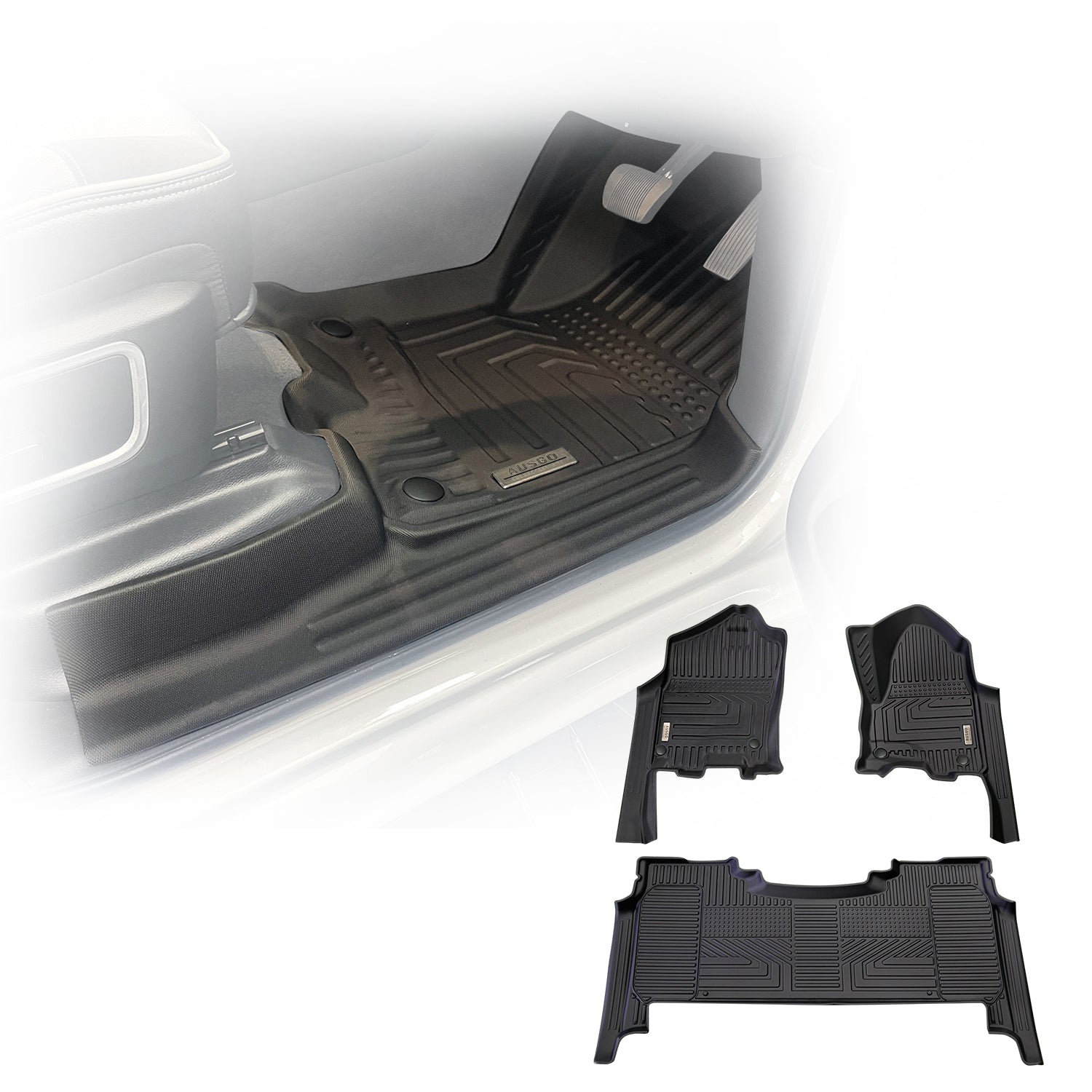 5D TPE Car Floor Mats for RAM 1500 DT Series Crew Cab 2020-2023