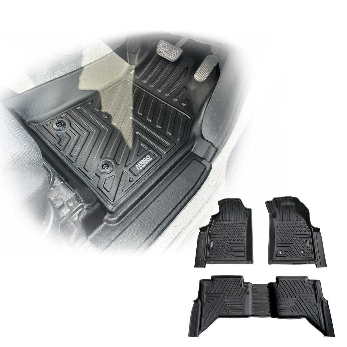 5D TPE Car Floor Mats for Toyota Hilux Dual Cab 2005-2015