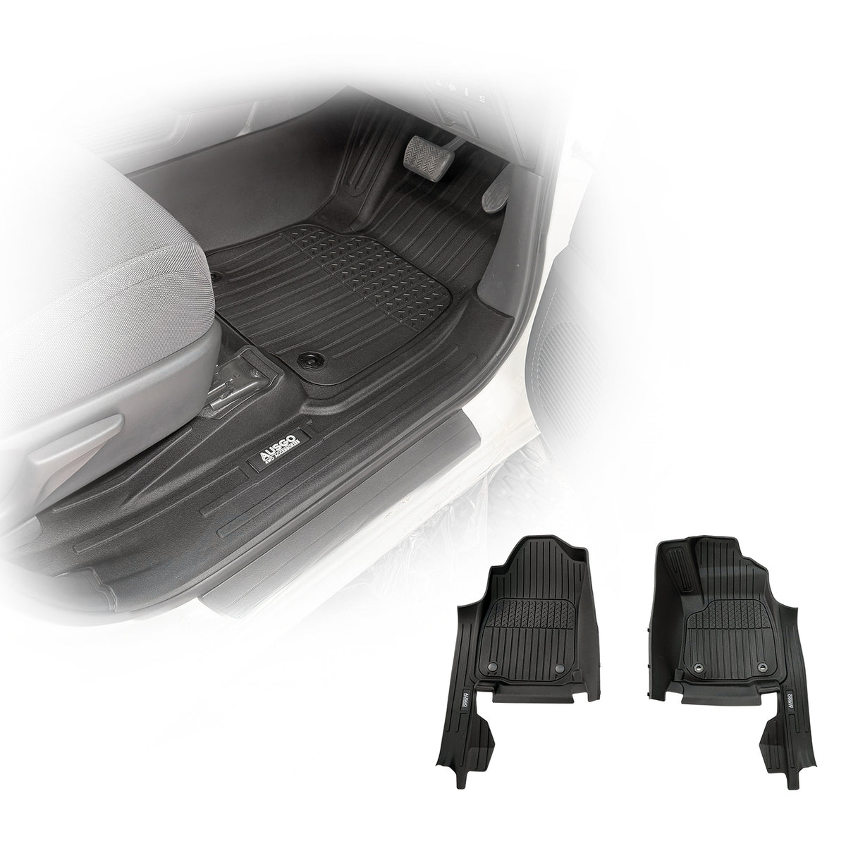 Injection 7D TPE Car Floor Mats for Toyota Hilux Single / Extra Cab 2015-2025