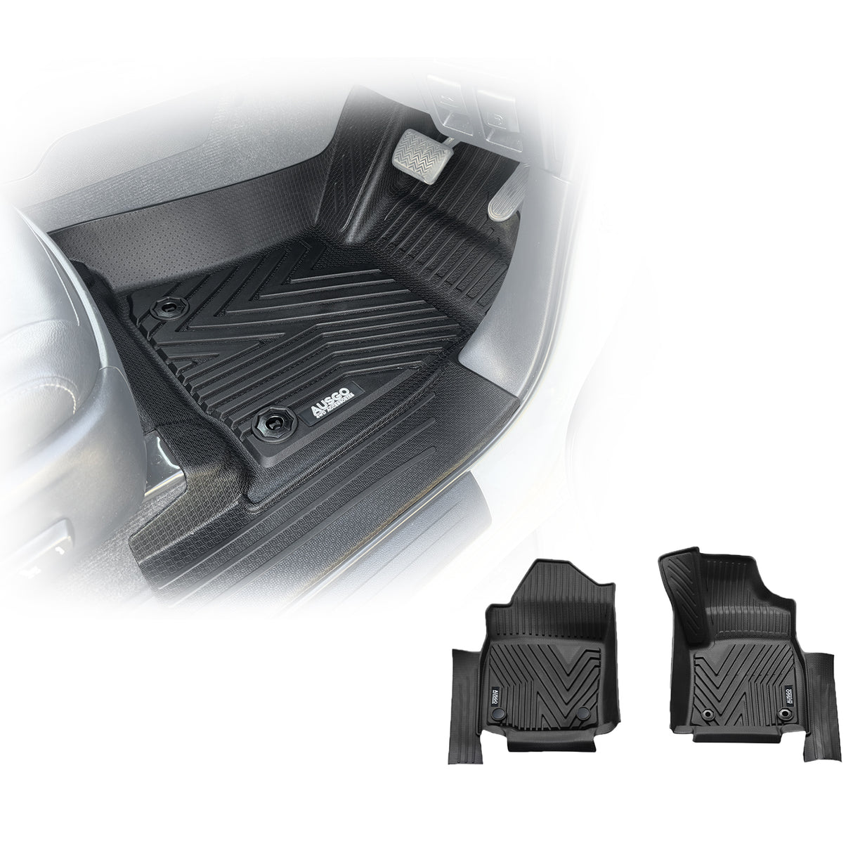 5D TPE Car Floor Mats for Toyota Hilux Single / Extra Cab 2015-Onwards