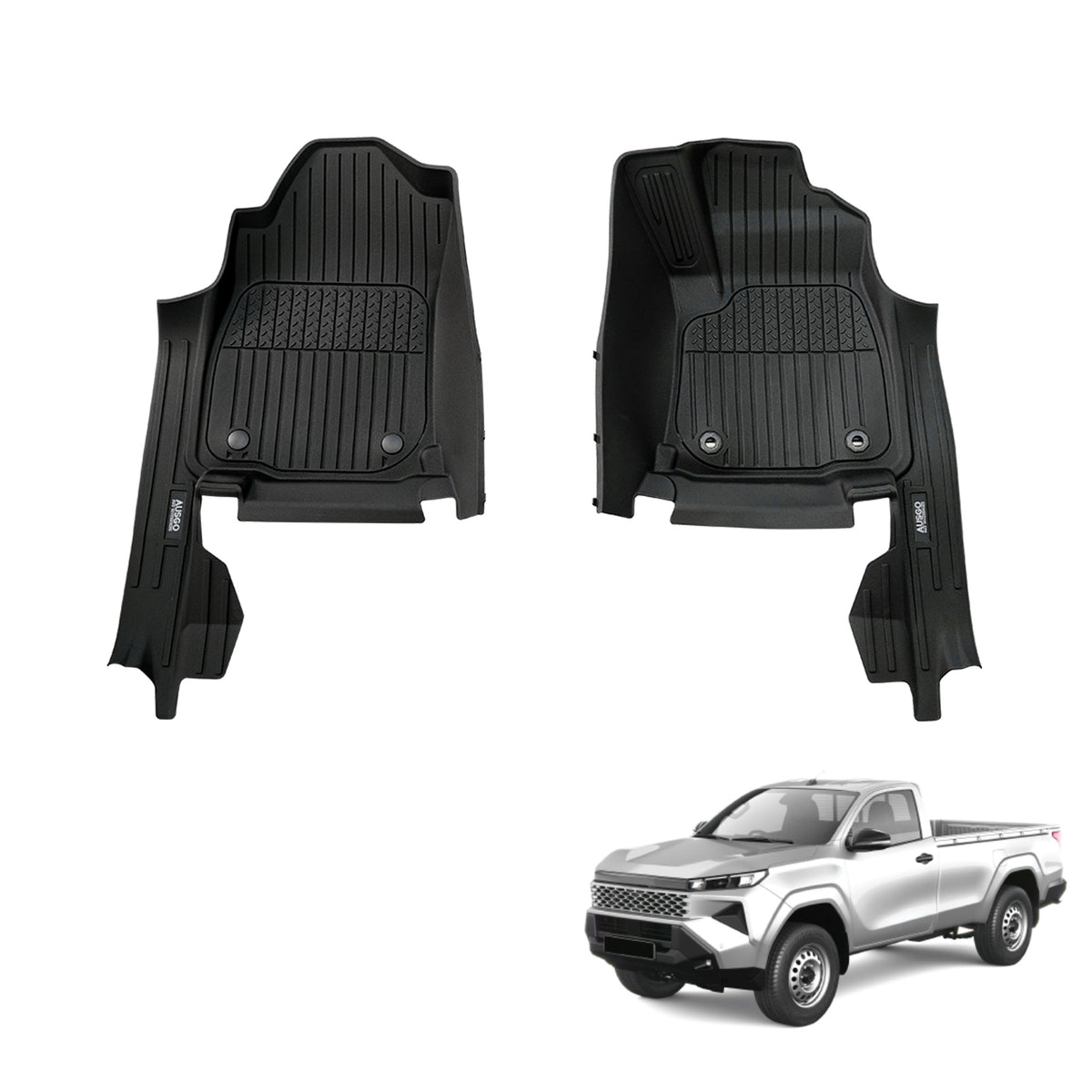 Injection 7D TPE Car Floor Mats for Toyota Hilux Single / Extra Cab 2025-Onwards