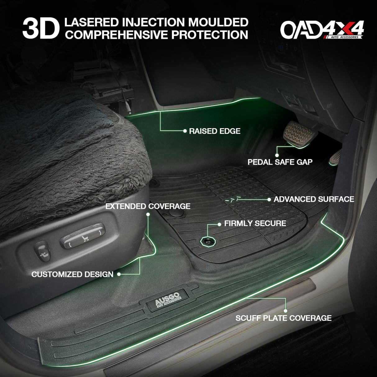 Injection 7D Car Floor Mats for Lexus LX570 2008-2012