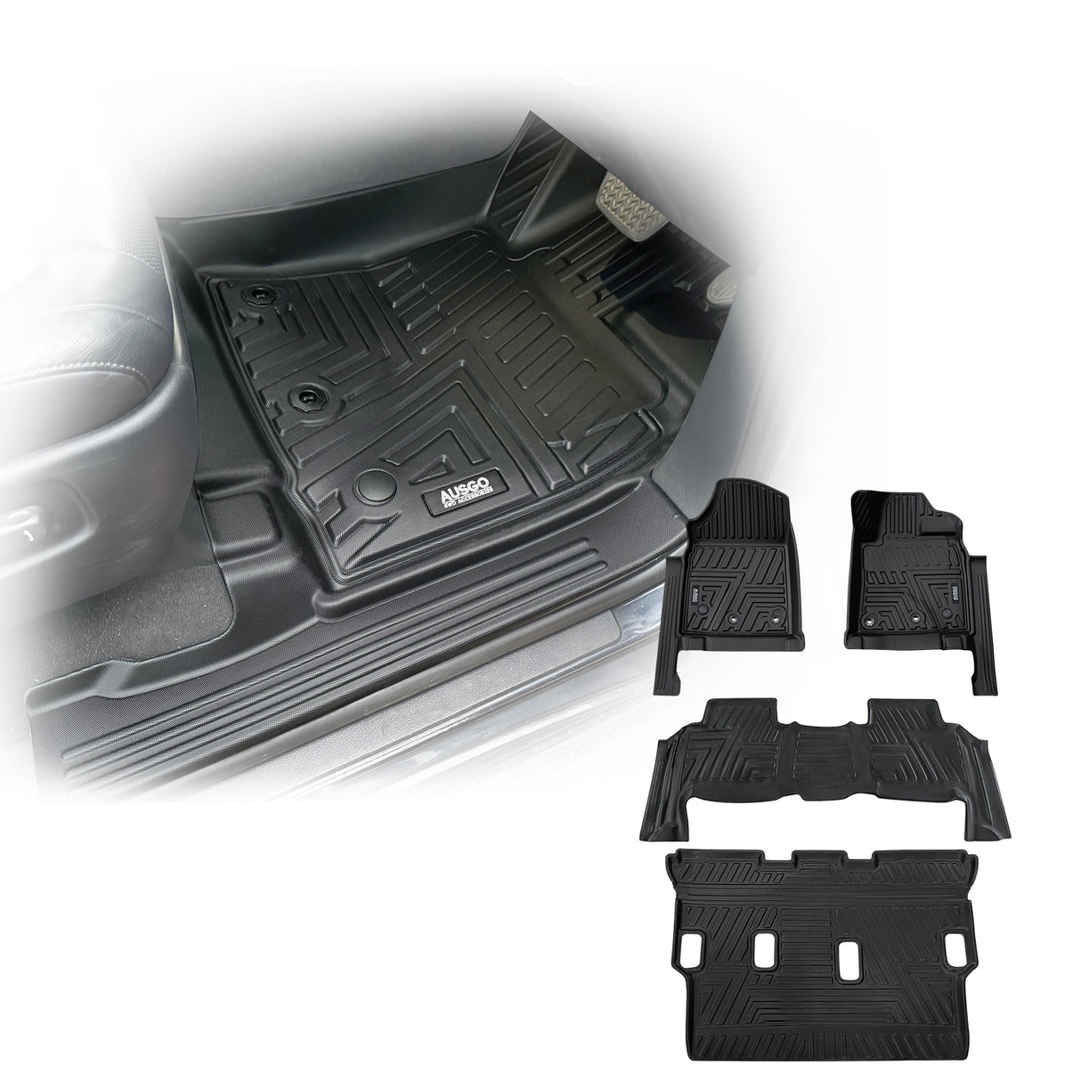 5D TPE Car Floor Mats for Toyota Land Cruiser 200 Series 2012-2021