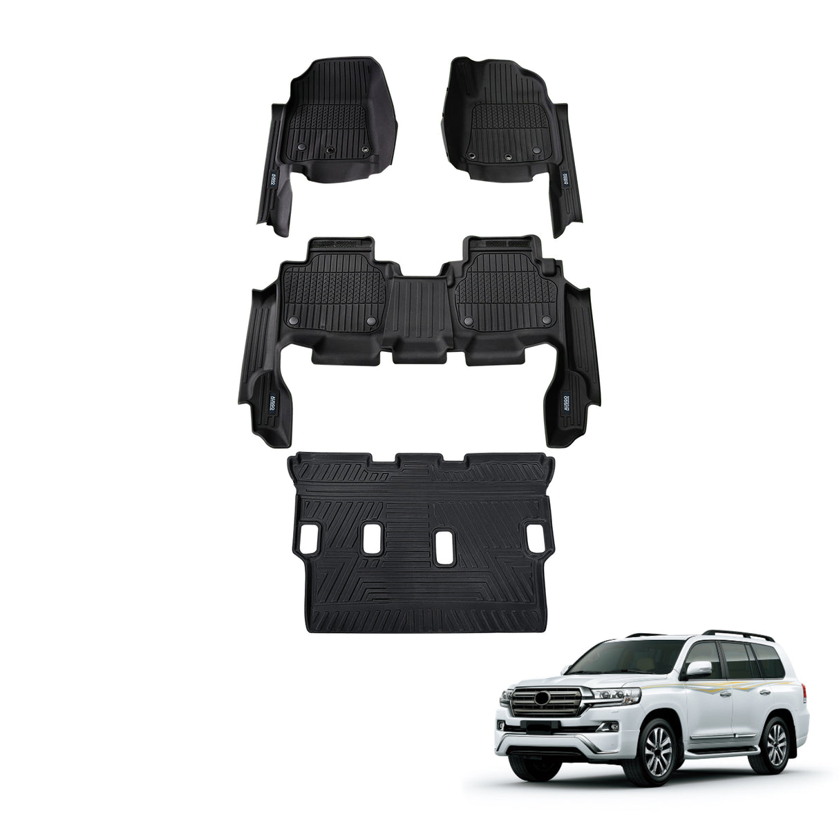 Injection 7D Car Floor Mats for Toyota Land Cruiser 200 Series 2012-2021