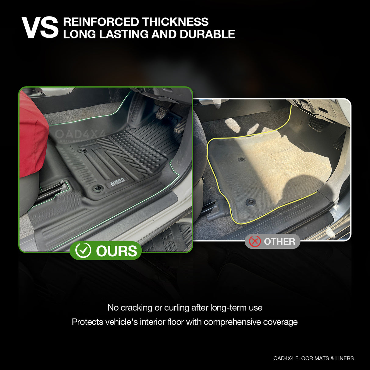 5D TPE Car Floor Mats for Toyota Land Cruiser Prado 120 Auto Transmission 2003-2009