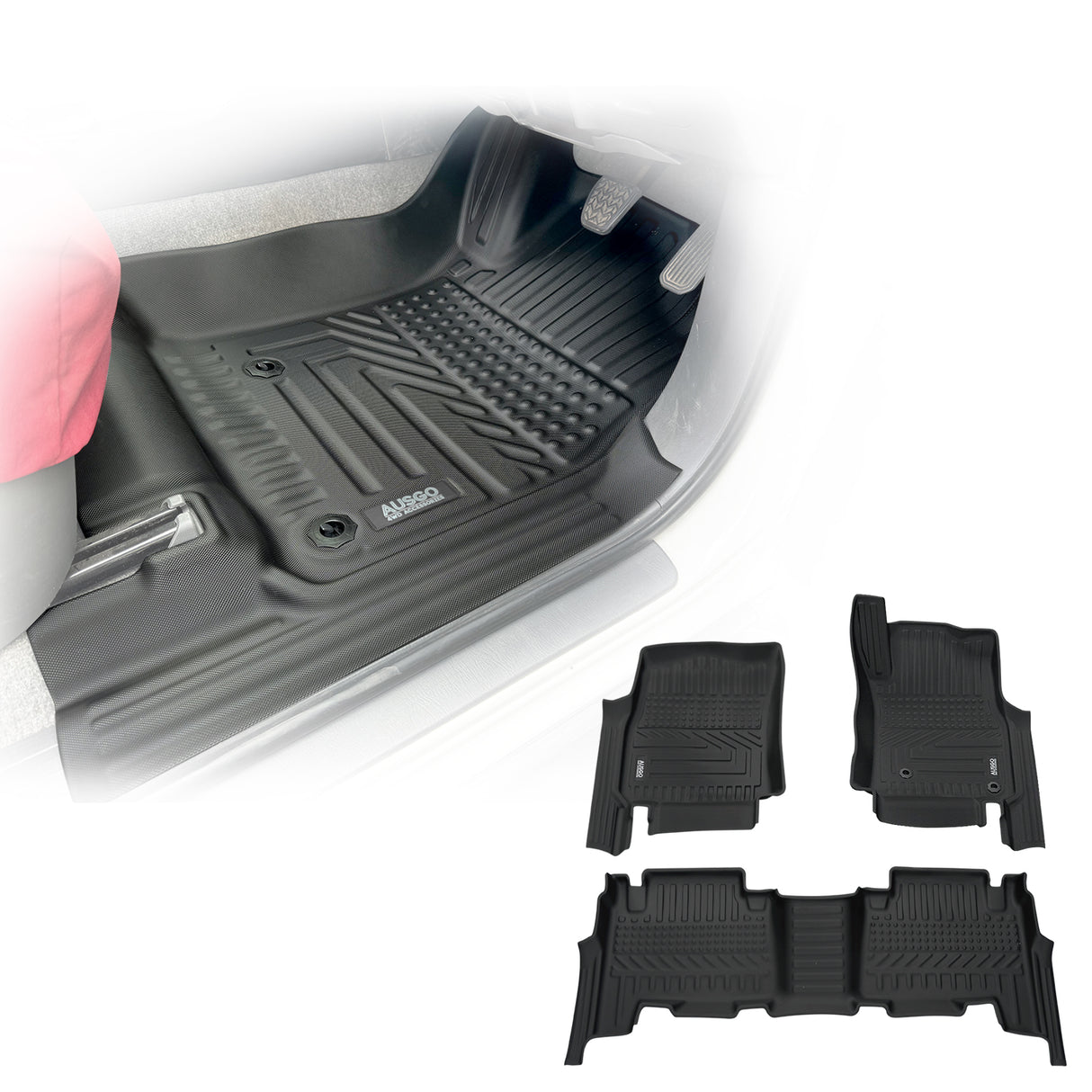5D TPE Car Floor Mats for Toyota Land Cruiser Prado 120 Auto Transmission 2003-2009