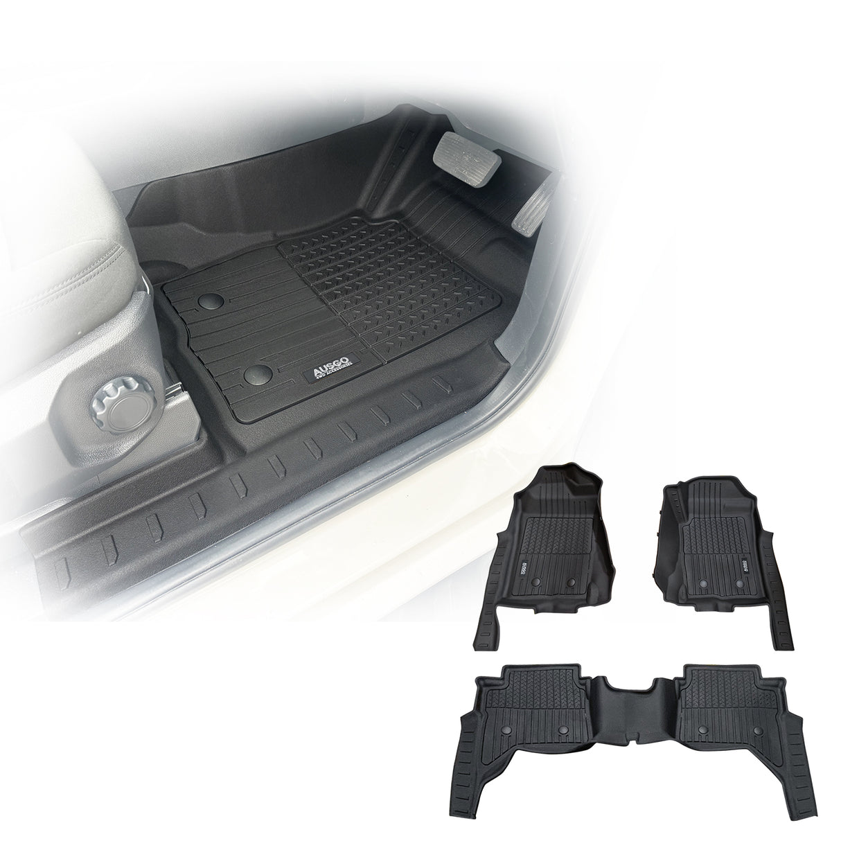 Injection 7D Car Floor Mats for Volkswagen Amarok Dual Cab NF Series 2023-Onwards