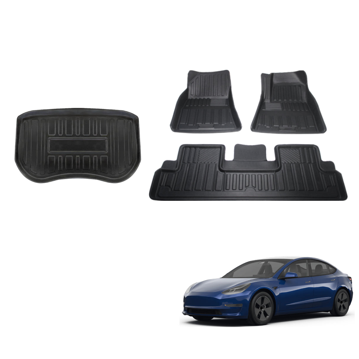 Premium Custom 3D Floor Mats for Tesla Model 3 2019-2023 Car Mats Liner