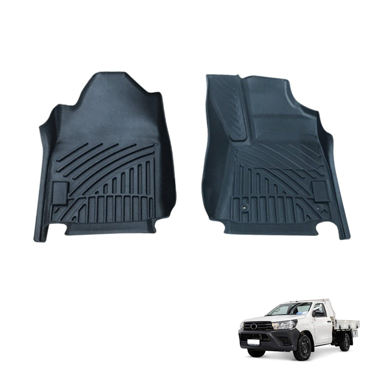 3D Car Floor Mats for Toyota Hilux Auto Single Cab 2015+