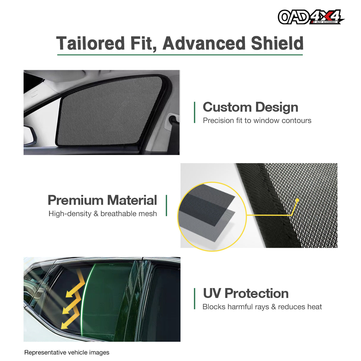 Magnetic Window Sun Shade for Toyota Land Cruiser Prado 250 FJ250 LC250 2024-Onwards