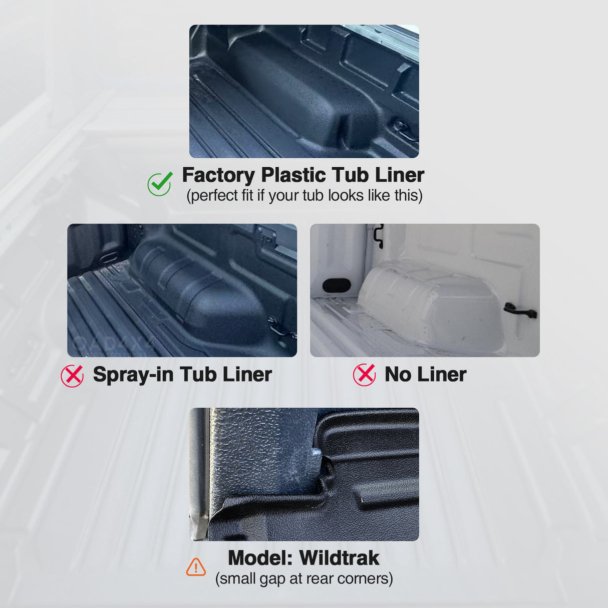 Ute Mat for Ford Ranger Dual Cab 2022-Onwards Fitted with Factory Plastic Tub Liner