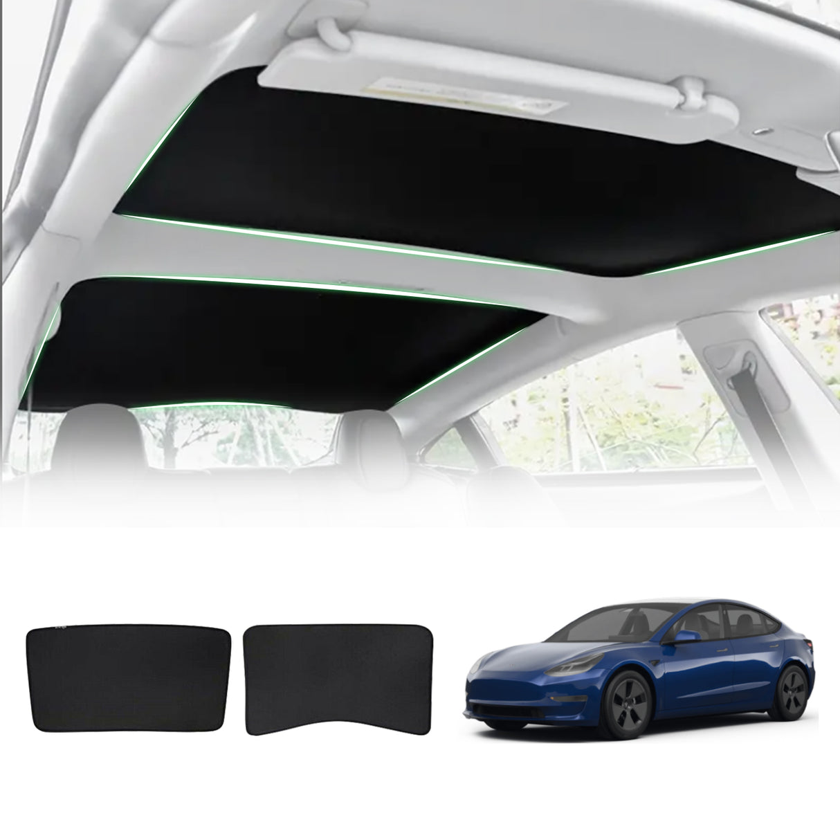Car Roof Sun Shade for Tesla Model 3 2019-2023