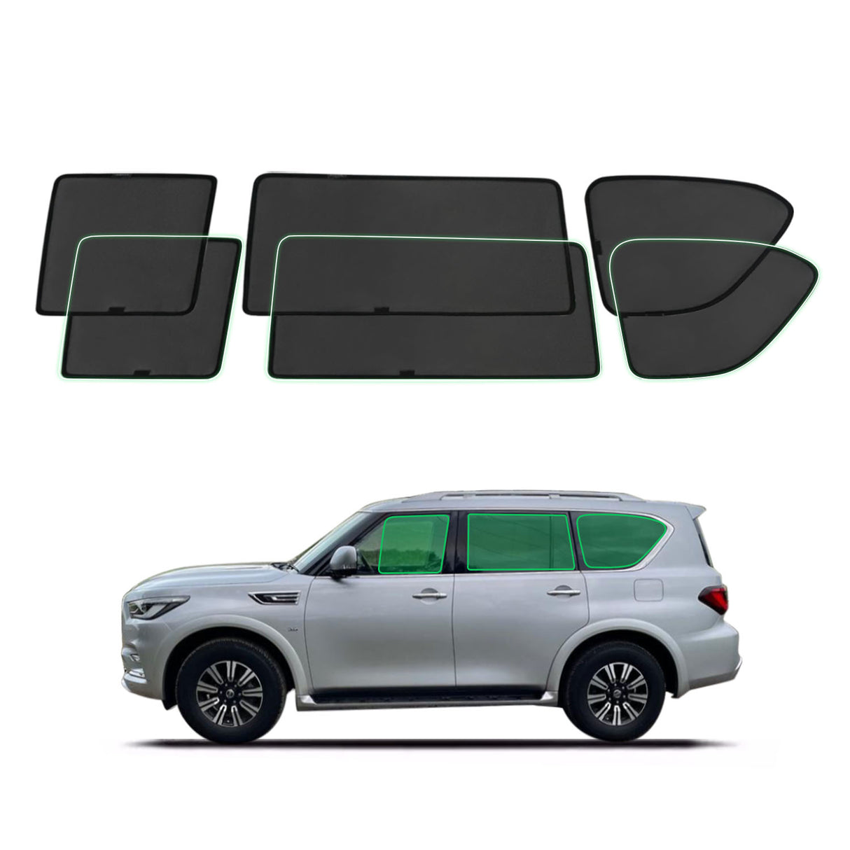 Magnetic Window Sun Shade for INFINITI QX80 Z62 2015-2019