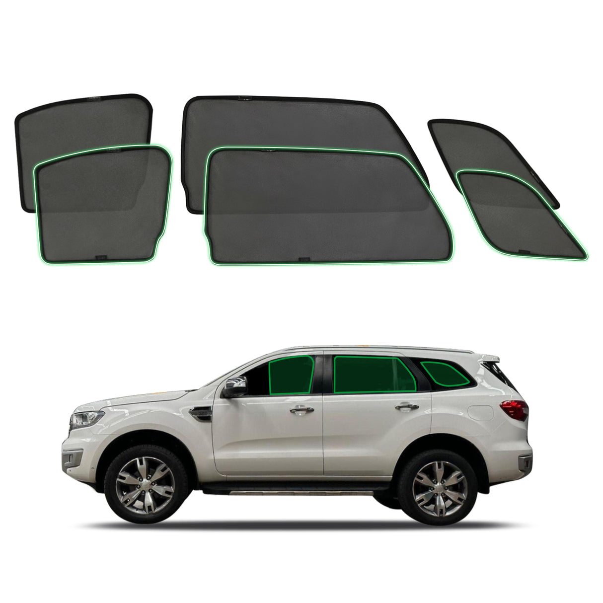 Magnetic Window Sun Shade for Ford Everest UA / UA II Series 2015-2022