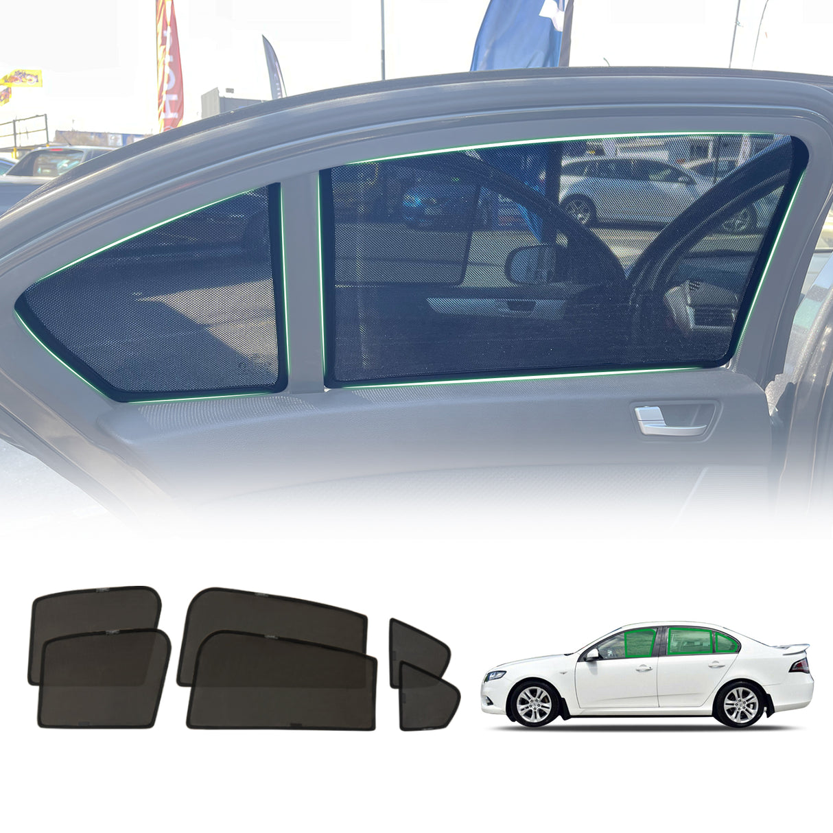 Magnetic Window Sun Shade for Ford Falcon FG 2008-2019