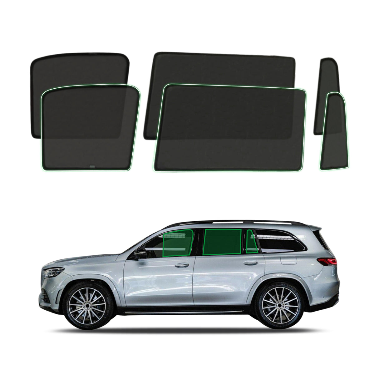 Magnetic Window Sun Shade for Mercedes-Benz GLS Class X167 2019-Onwards