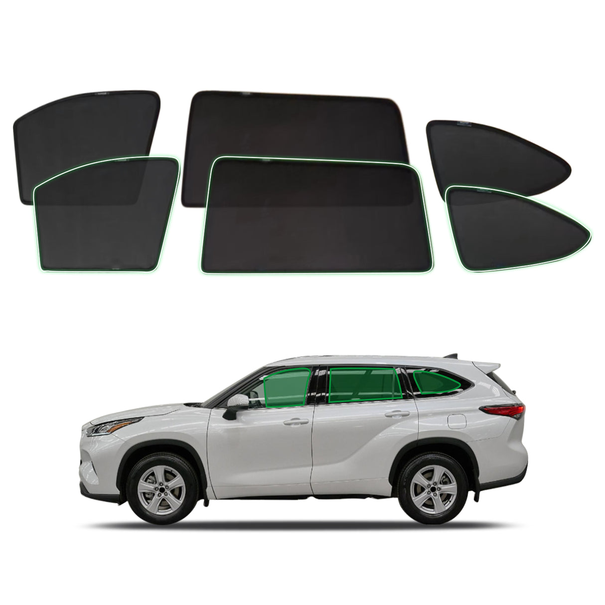 Magnetic Window Sun Shade for Toyota Kluger 2021-Onwards
