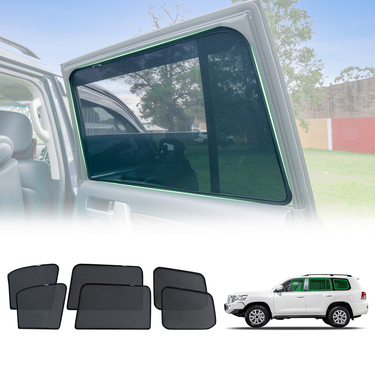 Magnetic Window Sun Shade for Toyota Land Cruiser 200 Series 2007-2021