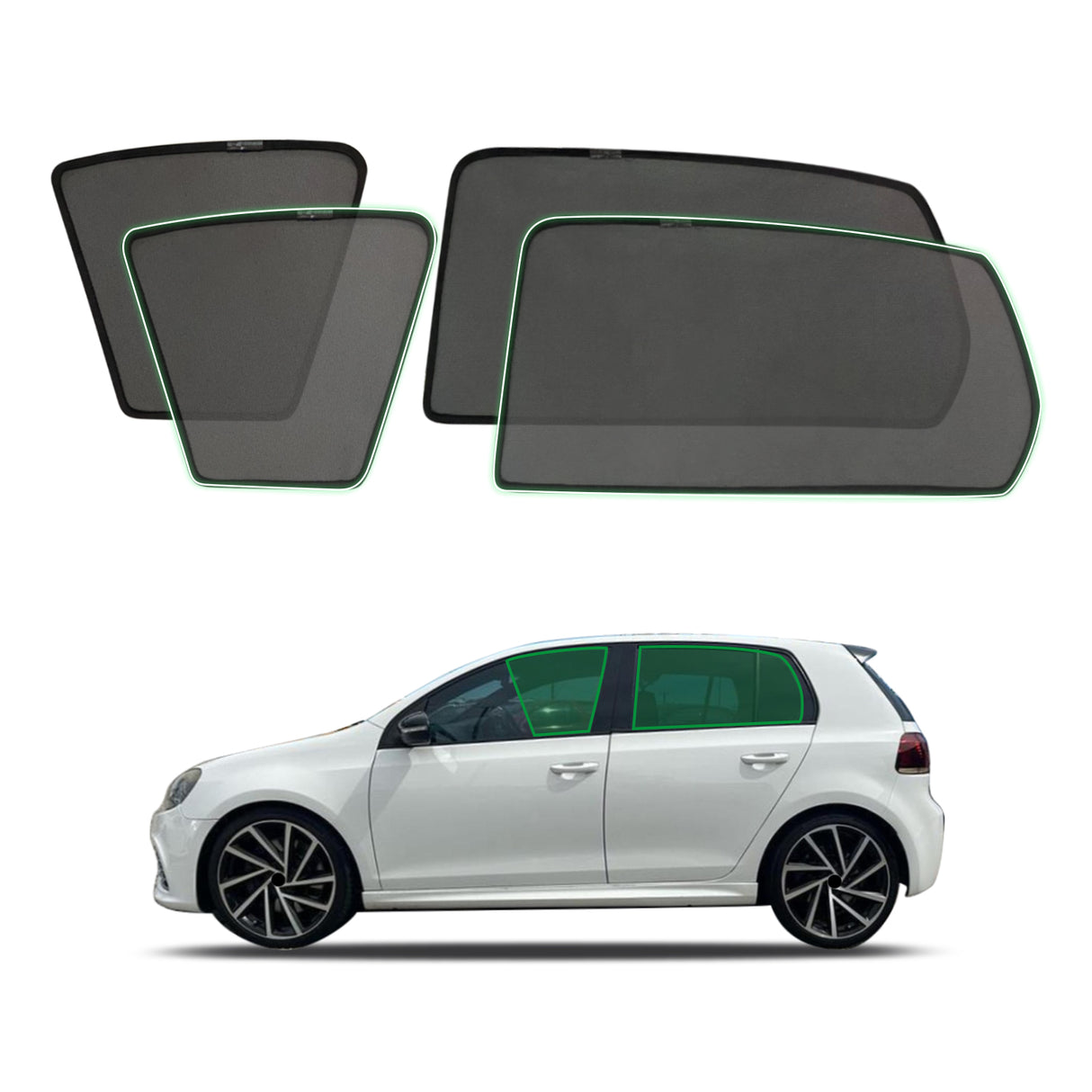 Magnetic Window Sun Shade for Volkswagen Golf 6th Gen MK6 2009-2013