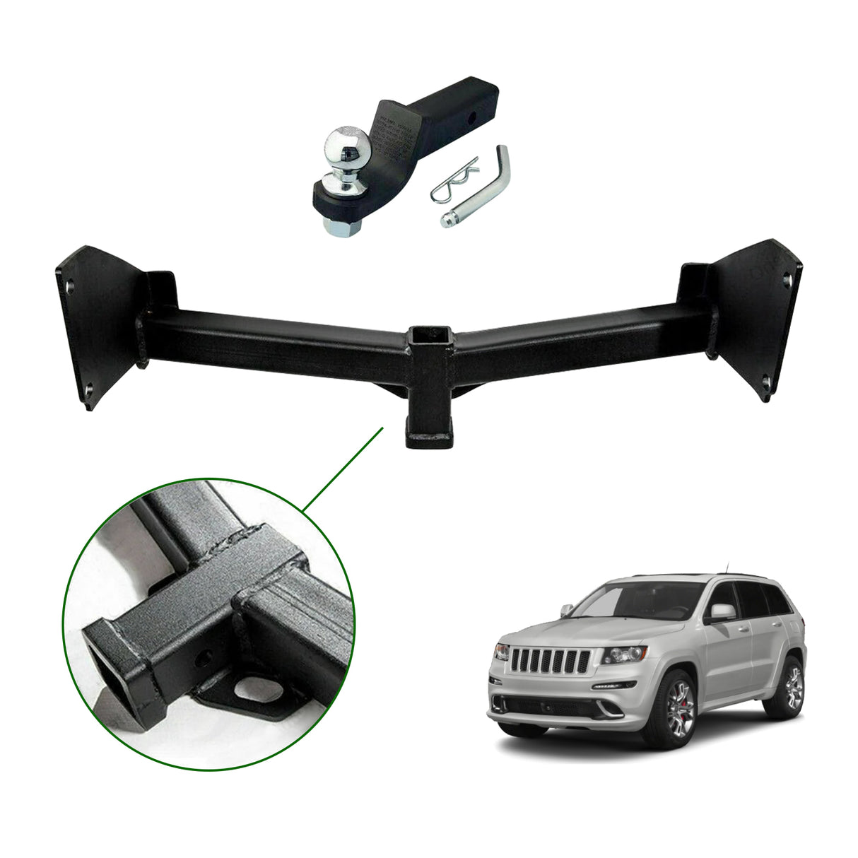2" Tow Bar Tongue + Tow Ball Kit for Jeep Grand Cherokee 2011-2013 #Pick Up Only