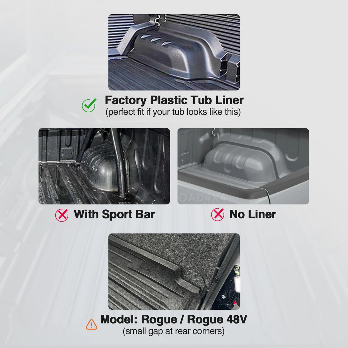 Ute Mat for Toyota Hilux Dual Cab GR Sport/Rogue/Rogue 48V 2015-2025