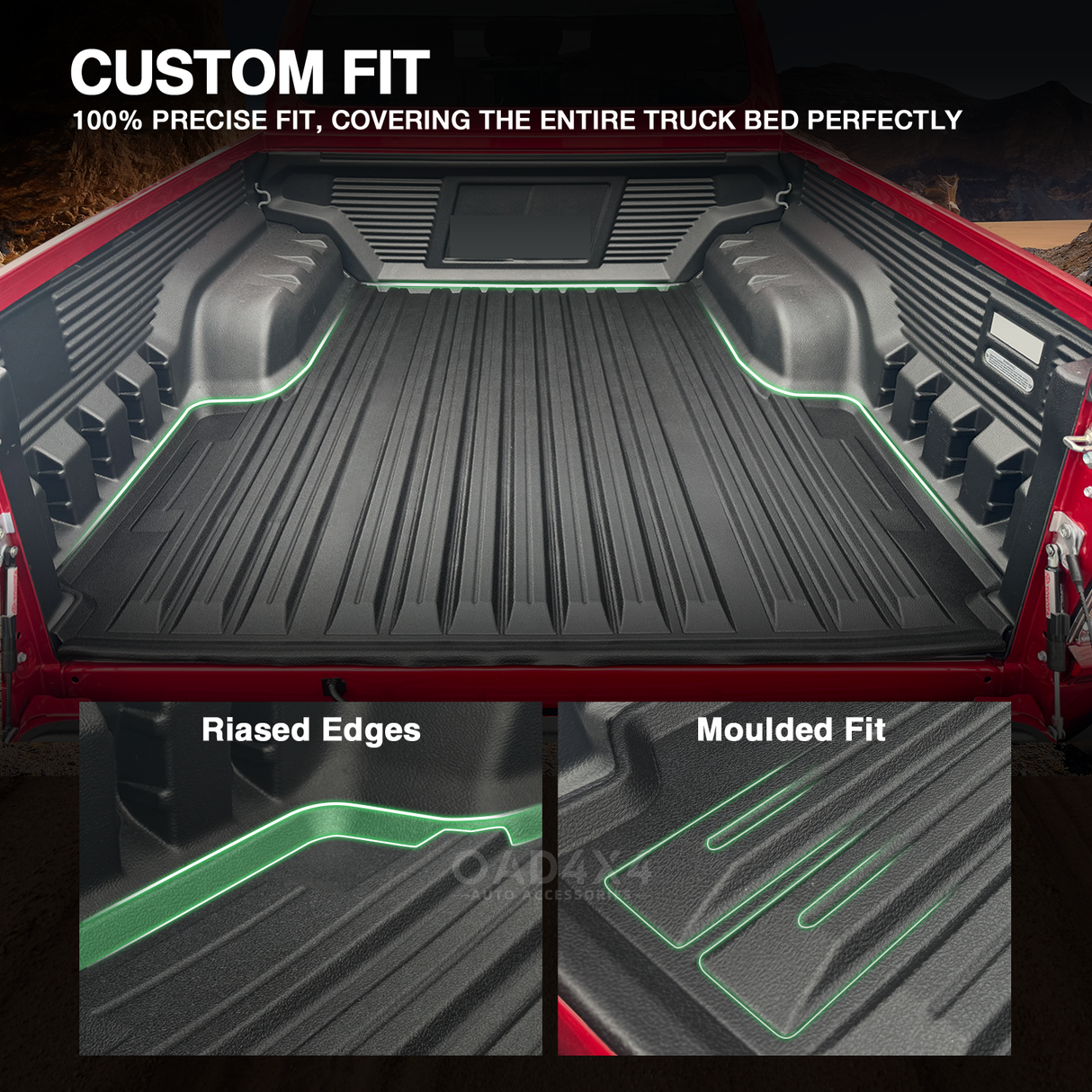 Ute Mat for Toyota Hilux Rugged X Dual Cab 2025-Onwards Fitted with Factory Plastic Tub Liner