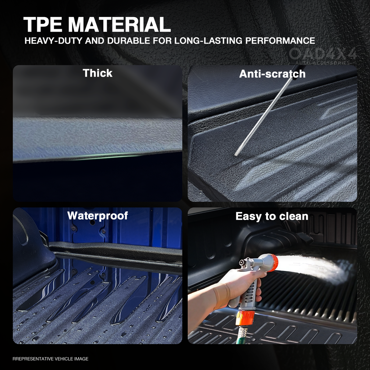 Ute Mat for Toyota Hilux Rugged X Dual Cab 2025-Onwards Fitted with Factory Plastic Tub Liner