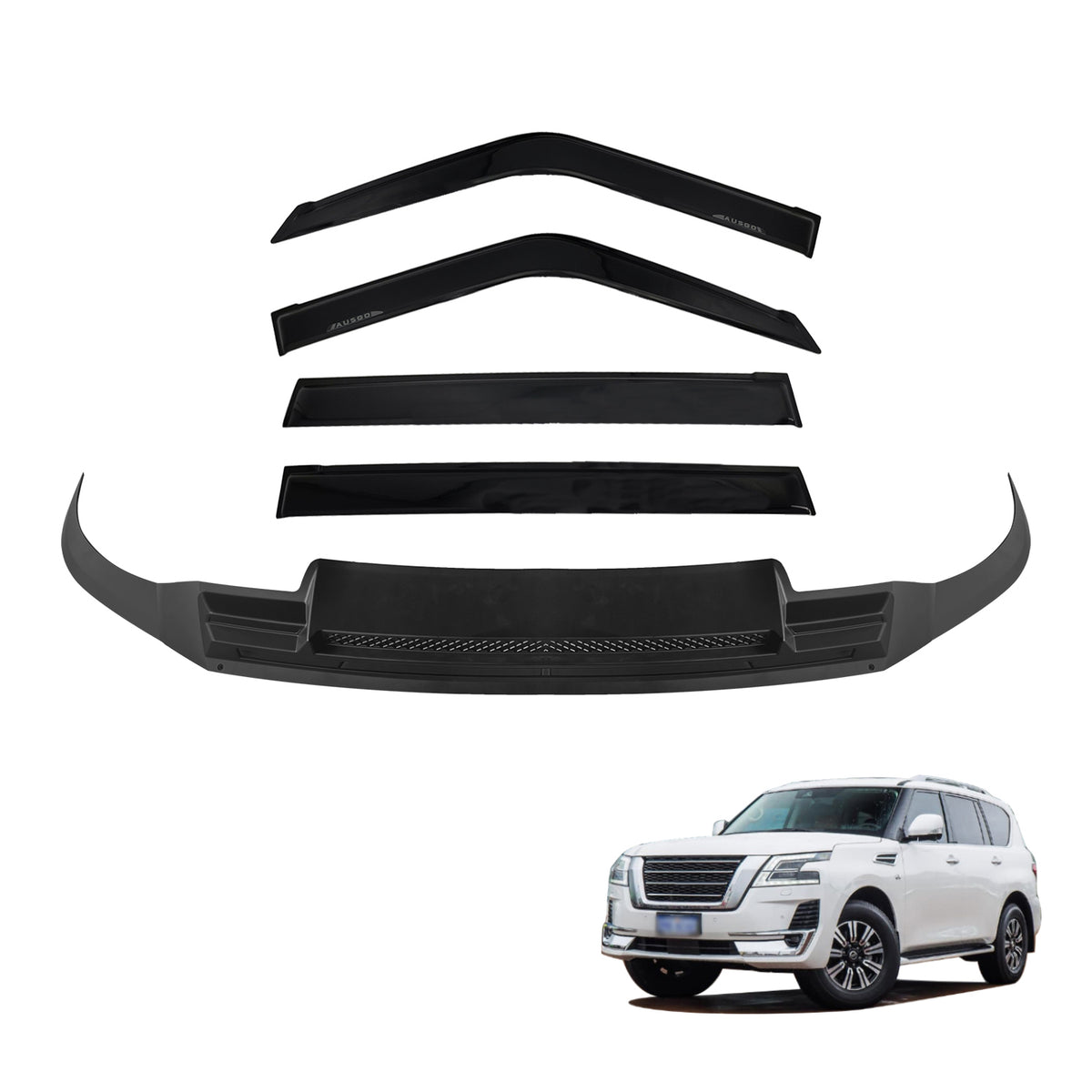 Bonnet Protector & Luxury Weathershields for Nissan Patrol Y62 2019-Onwards