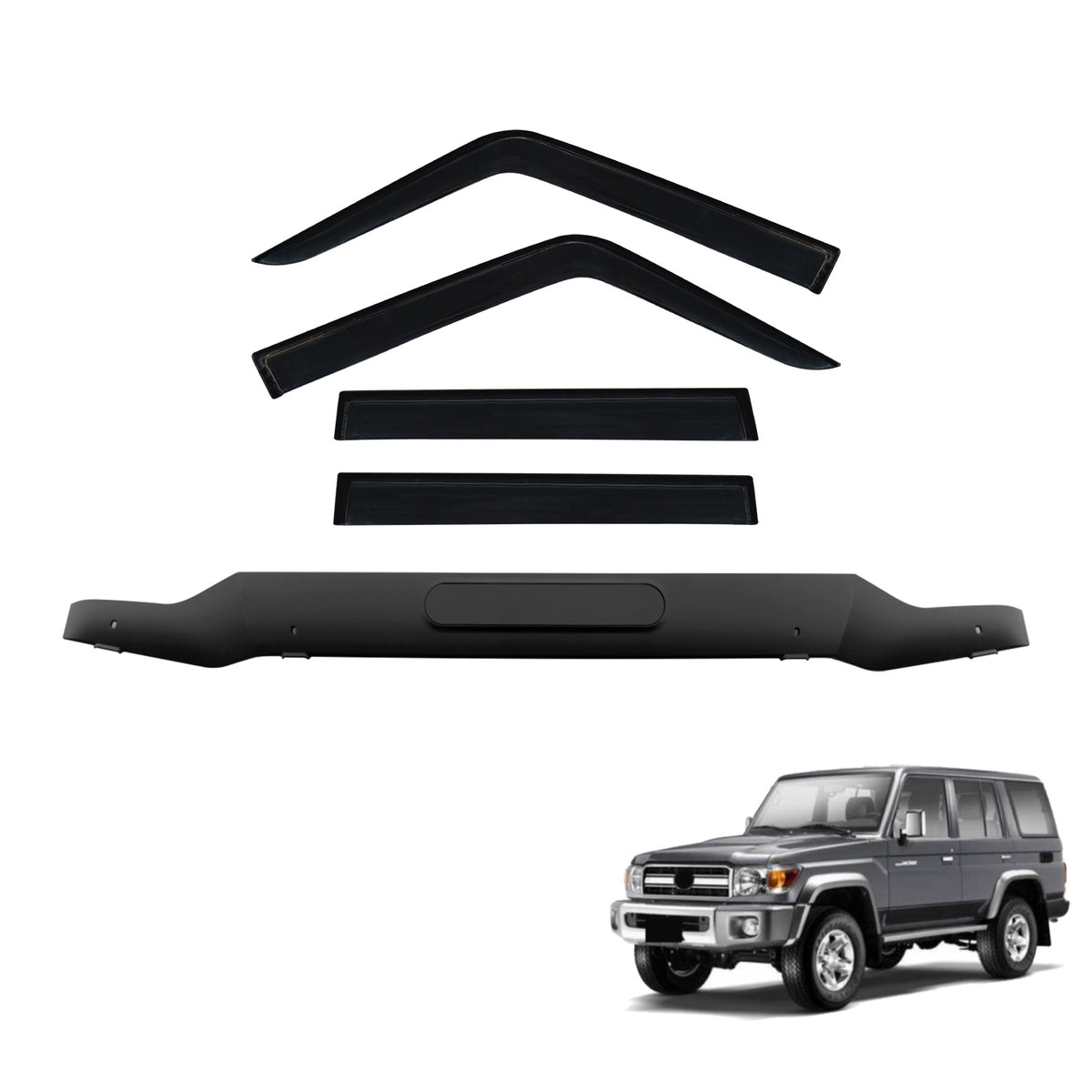 Bonnet Protector & Weather Shields for Toyota LandCruiser 70 76 79 Series 2007-2023
