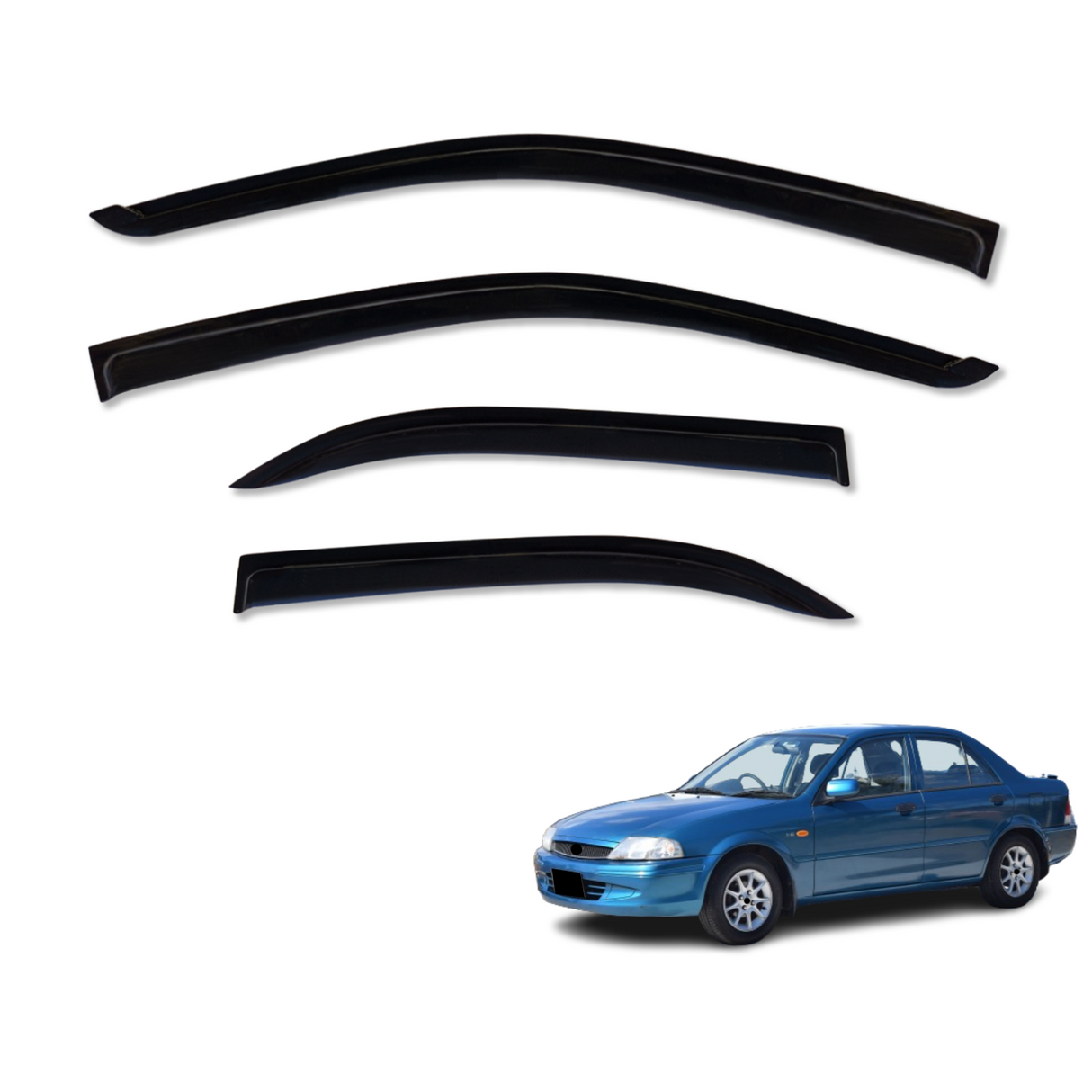 Luxury Weather Shields for Ford Laser Sedan 1998-2002