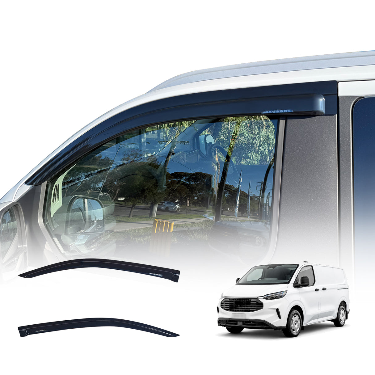 Luxury Weather Shields for Ford Transit Custom AV Series 2023-Onwards