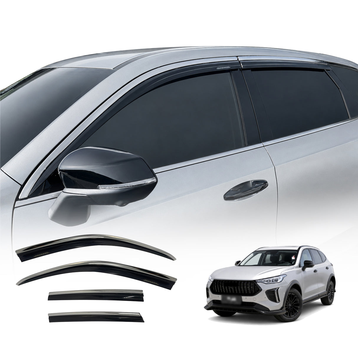 Stainless Edge Weather Shields for Haval Jolion Petrol Vanta 2025-Onwards
