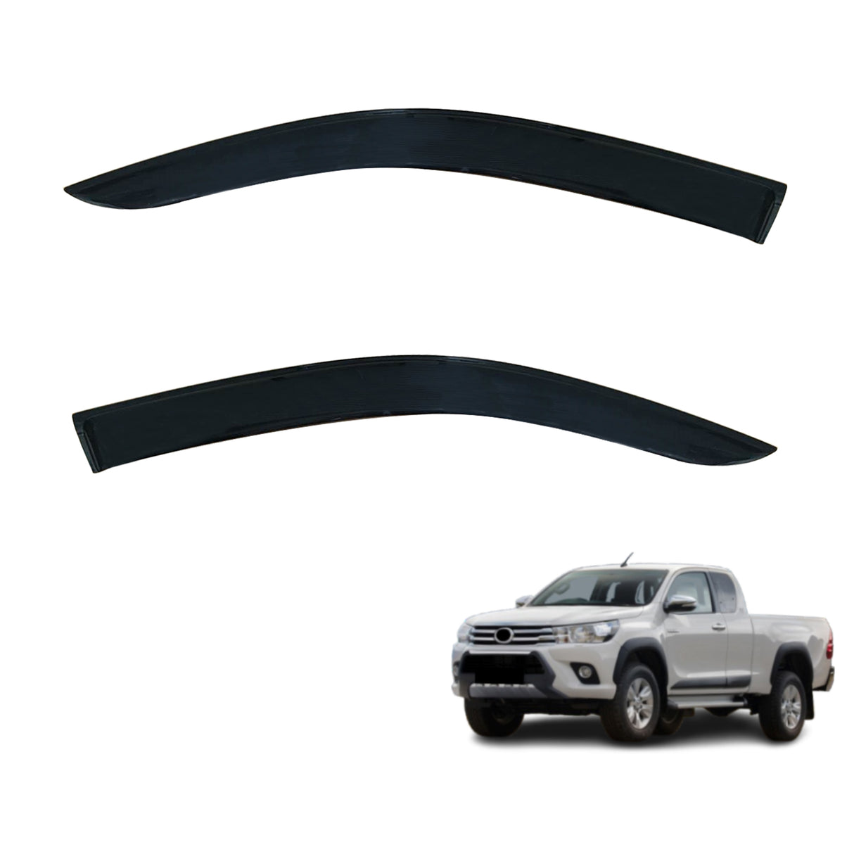 Injection Weather Shields for Toyota Hilux Extra Cab 2015-Onwards 2PCS