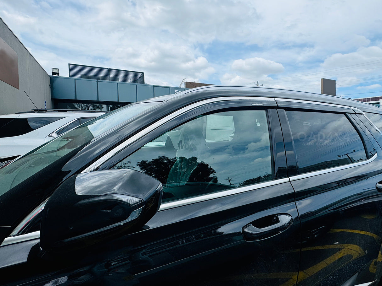 Stainless Edge Weather Shields for Hyundai Palisade 2019-2025 6PCS