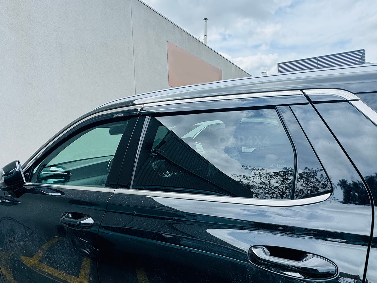 Stainless Edge Weather Shields for Hyundai Palisade 2019-2025 6PCS