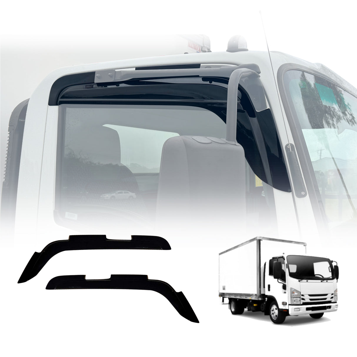Widened Weather Shields for ISUZU N Series 2018-Onwards
