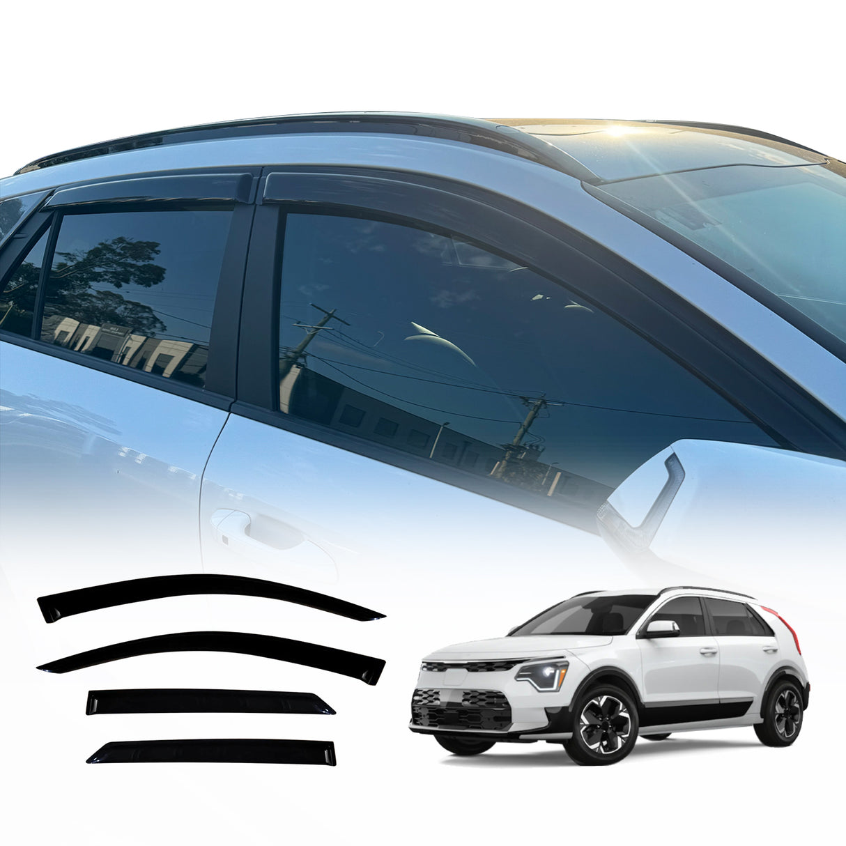 Luxury Weather Shields for KIA Niro 2022-Onwards